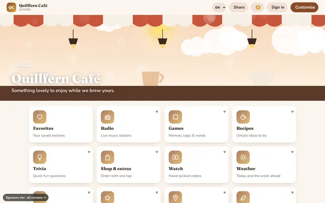Cafés & restaurants (waiting areas) demo